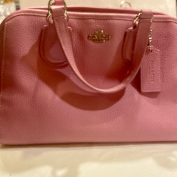 Coach Mini Nolita Satchel Pebble Leather Marshmallow Pink Handbag - Picture 4 of 9